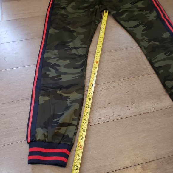 ⭐American Stitch 2 Piece Camo Green & Coral Stripe Zip Up Track Suit Size Small - Picture 13 of 16